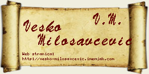 Vesko Milosavčević vizit kartica